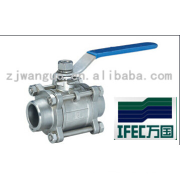 Sanitary Stainless Steel Weld 3PC Ball Valve